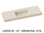 Plan vasque lavabo sur mesure : L 50 à 201 x P 30 à 51 cm, finition lisse mate, 10 couleurs au choix, Anti bactérien, résine Akrytan® teinté dans la masse, Livraison Offerte.